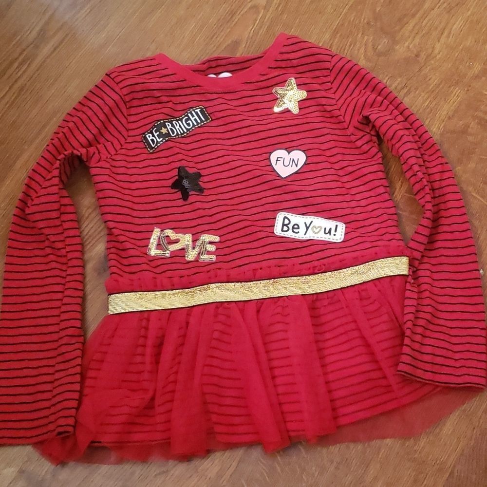 Girls Long Sleeve Tulle Shirt